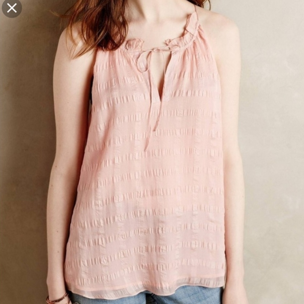 HD in Paris Windowpane Silk Top, Size 10